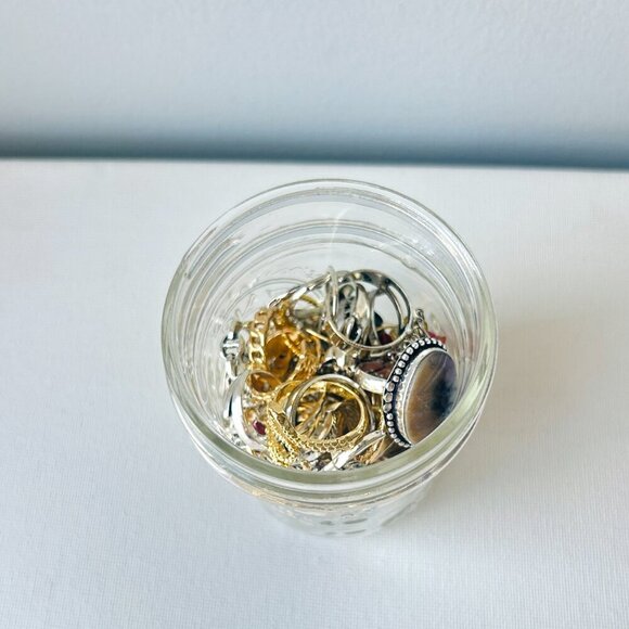Glass Ring Jar – 50+ Mixed Style Rings | Vintage, Y2K, Boho & More - Picture 5 of 5